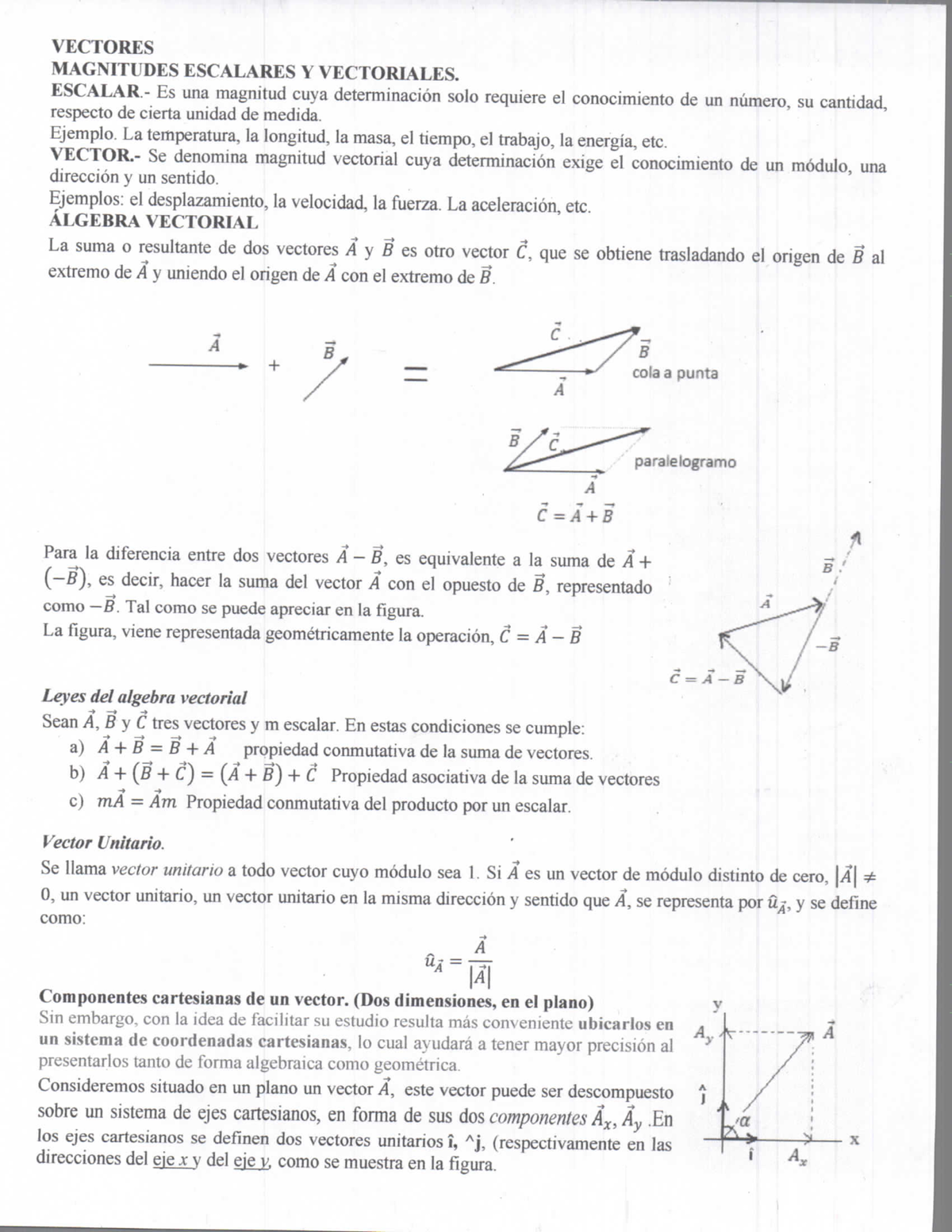 Vectores - Jfjfjd - ie303 - Studocu