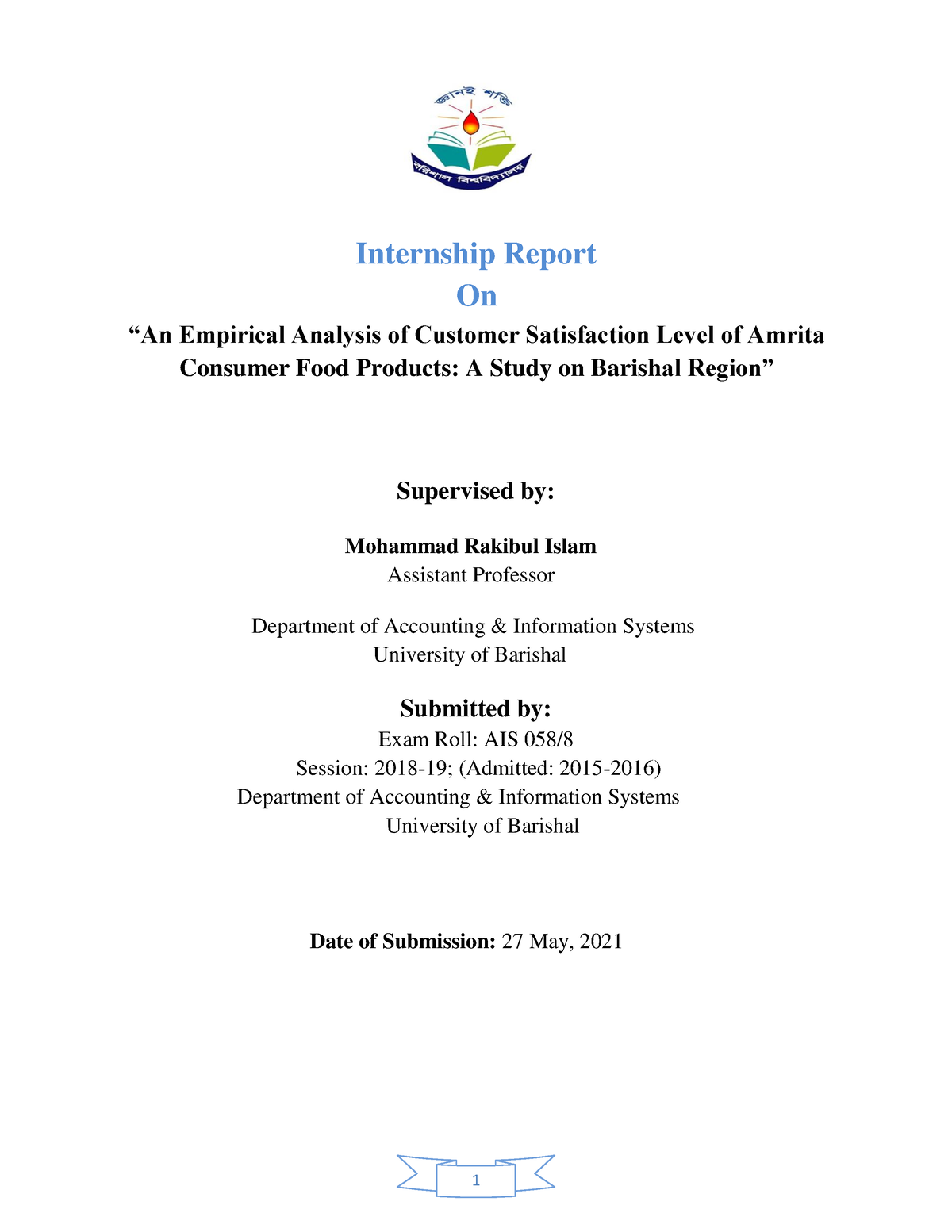 AIS 058 8 Internship Report Internship Report On An Empirical   Thumb 1200 1553 