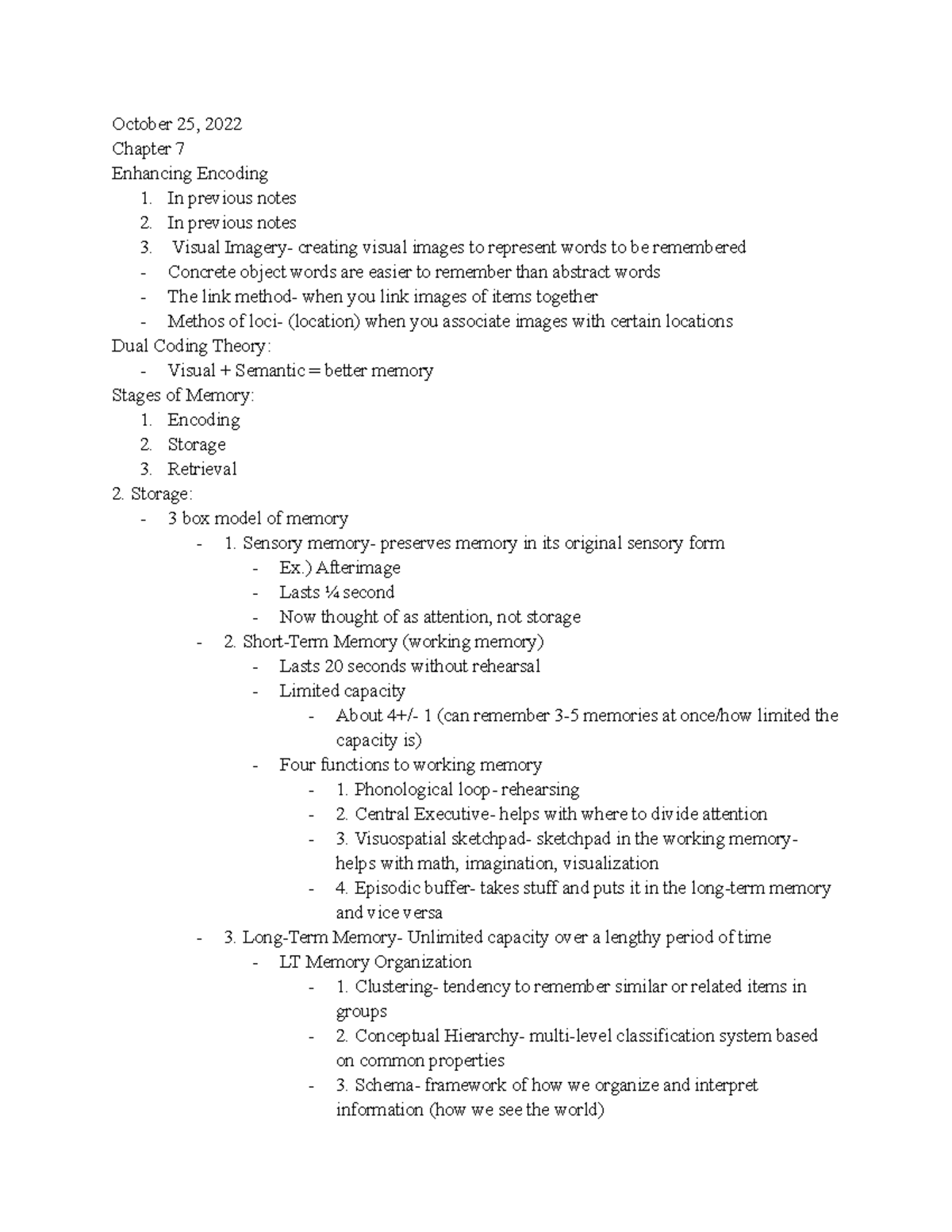 Psych 10 25 - Jo Jorgensen - October 25, 2022 Chapter 7 Enhancing ...