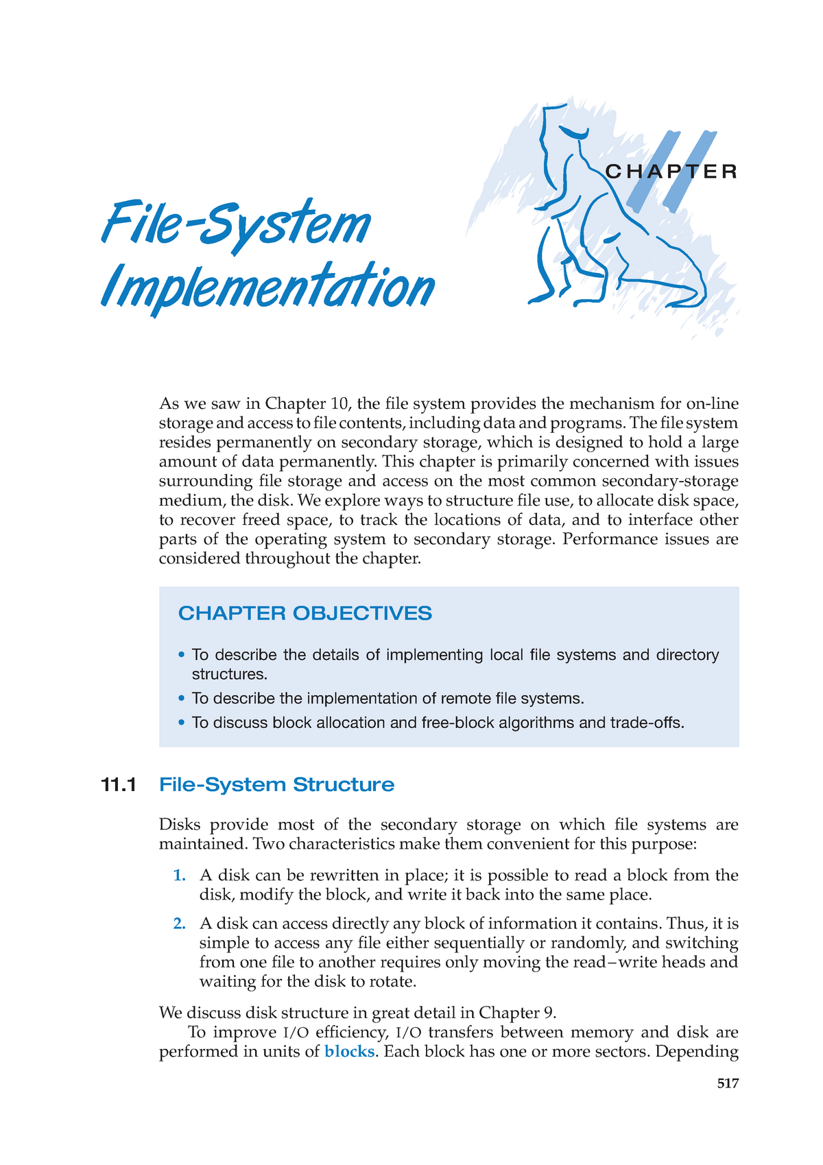 Chapter 11 - File-System Implementation - 11 CHAPTER File -System ...