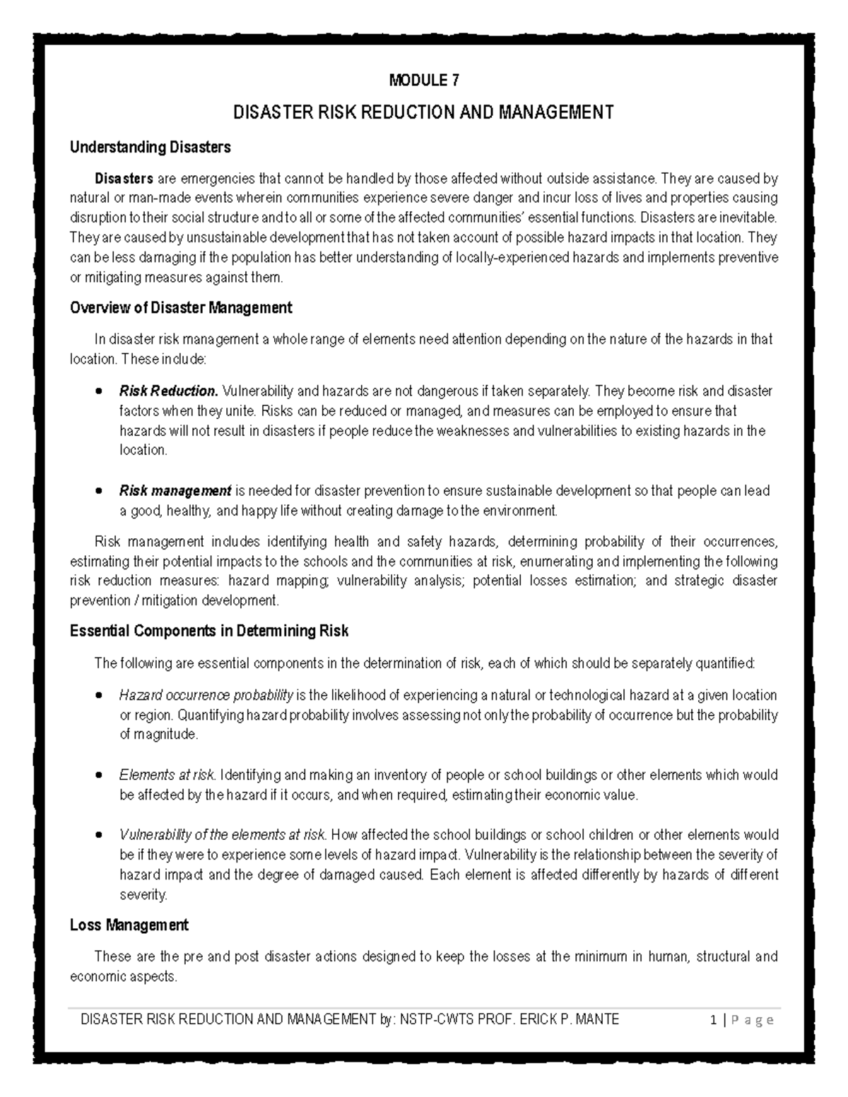 Disaster-Management - Safety - Warning: TT: undefined function: 32 ...