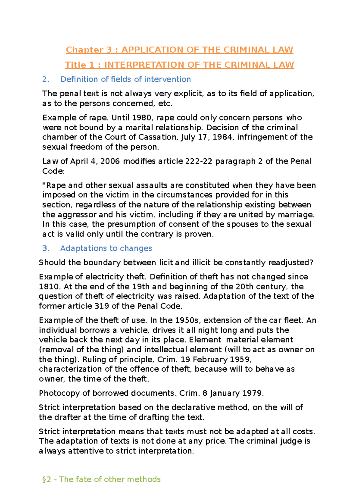 Criminal Law 18 - Chapter 3 : APPLICATION OF THE CRIMINAL LAW Title 1 ...