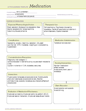 Adderall - ati med sheet - ACTIVE LEARNING TEMPLATES THERAPEUTIC ...