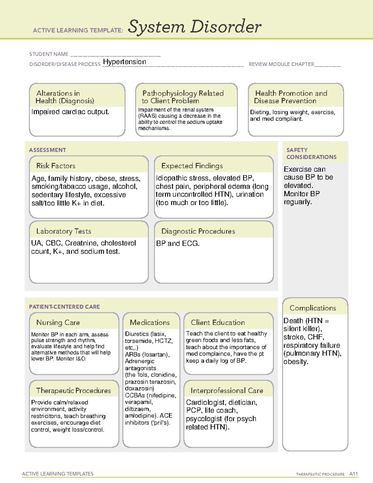 Alt Htn - Alt - Active Learning Templates Therapeutic Procedure A 