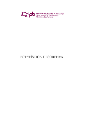 Exercícios Estatistica Descritiva 1 - Exercícios Da Unidade Curricular ...