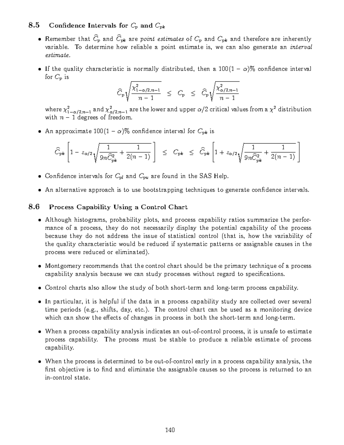 STAT528 2015-2016 Course Notes 8iii - 8 Confidence Intervals for Cp and ...