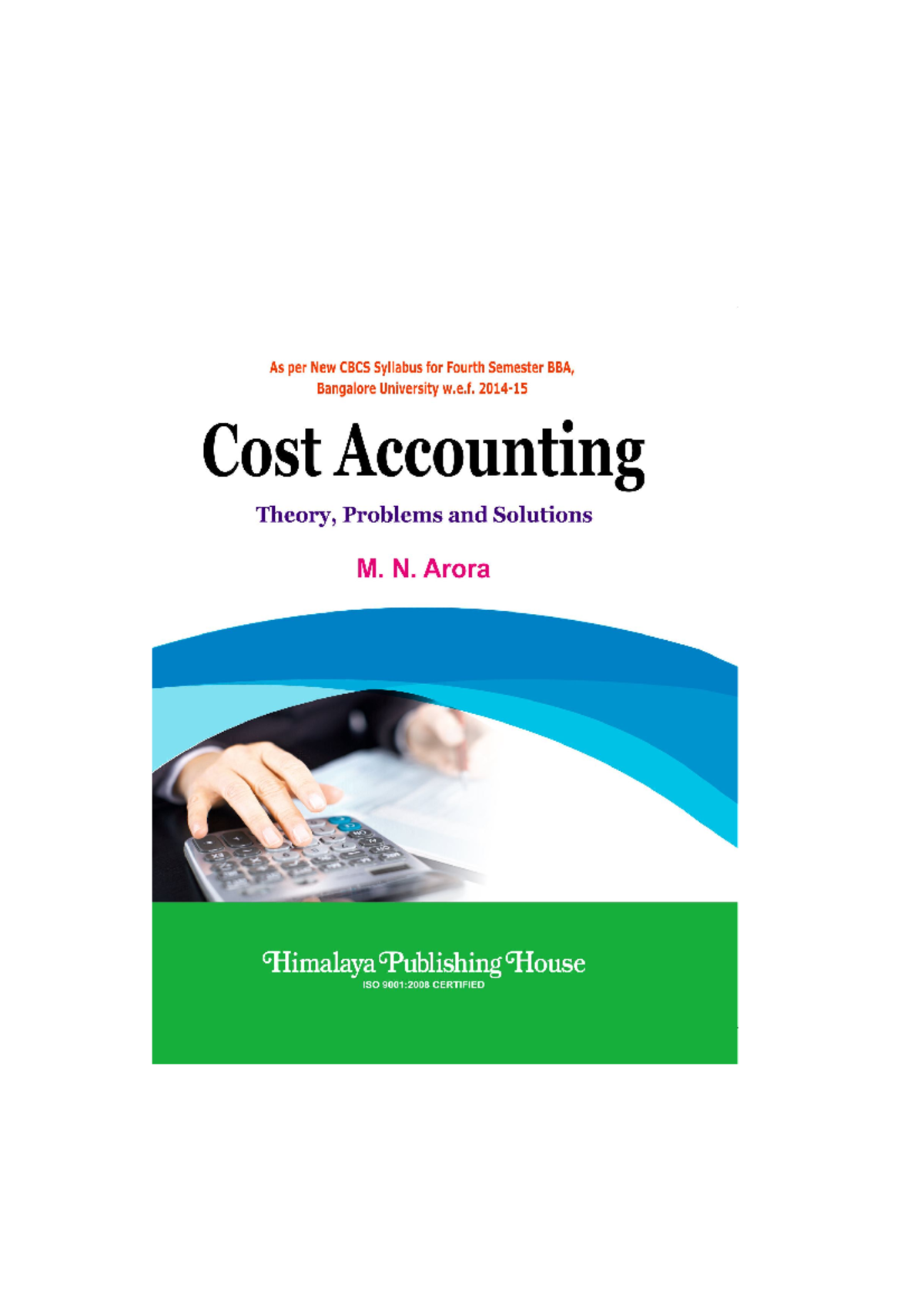 Unit 1 Cost Accounting Lecture Notes for COST ACCOUNTING
