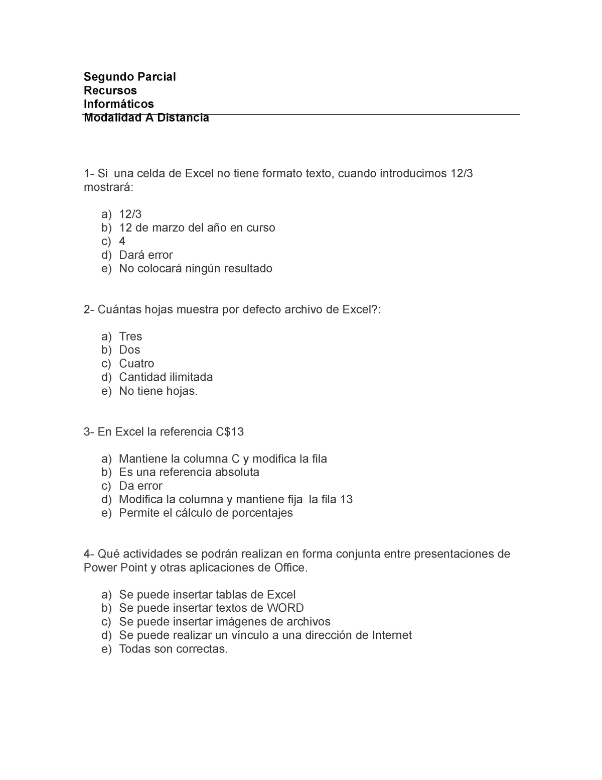 2DO Examen Parcial DE Informatica-1 / Estudia - Segundo Parcial ...