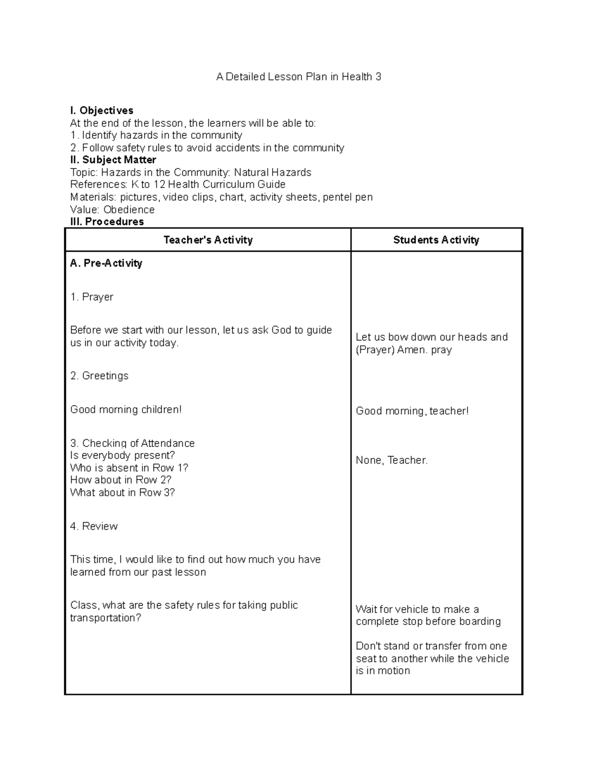 I am sharing 'LP Mapeh' with you - A Detailed Lesson Plan in Health 3 I ...