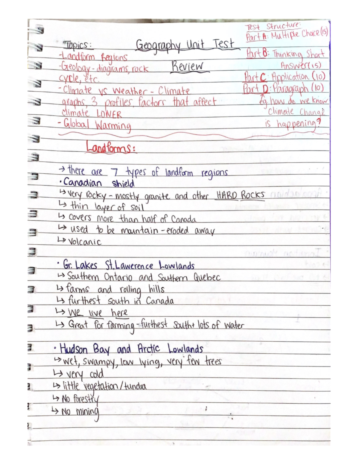 Geography Unit Test Review Studocu