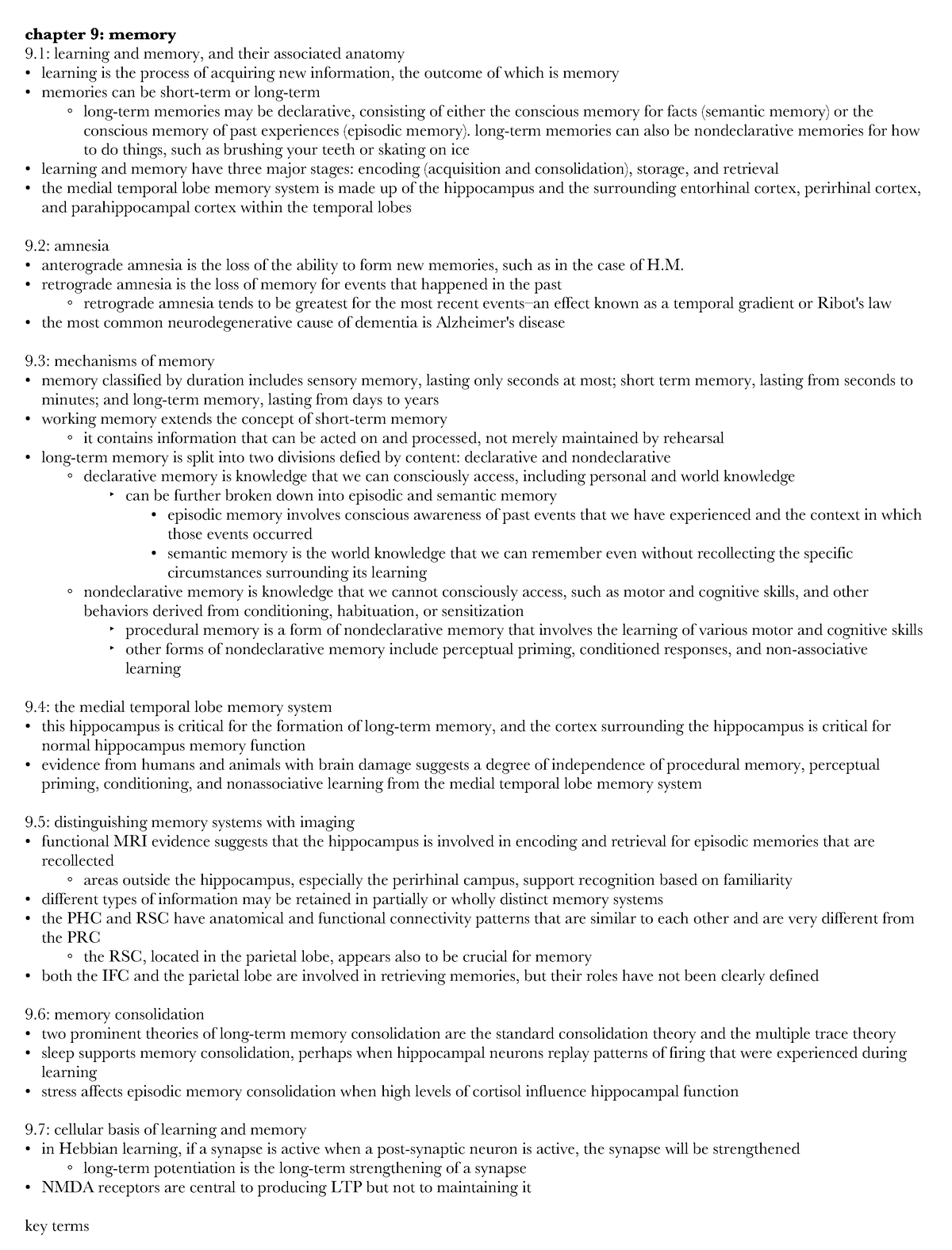 Cog neuro exam 4 study guide - chapter 9: memory 9: learning and memory ...