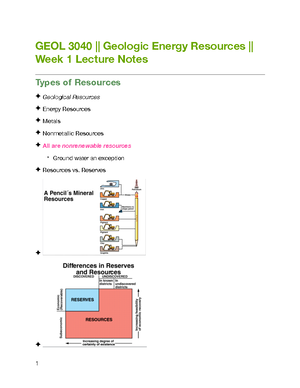 GEOL 3040 - Week 1, Part 2 Lecture Notes - GEOL 3040-60: Energy ...