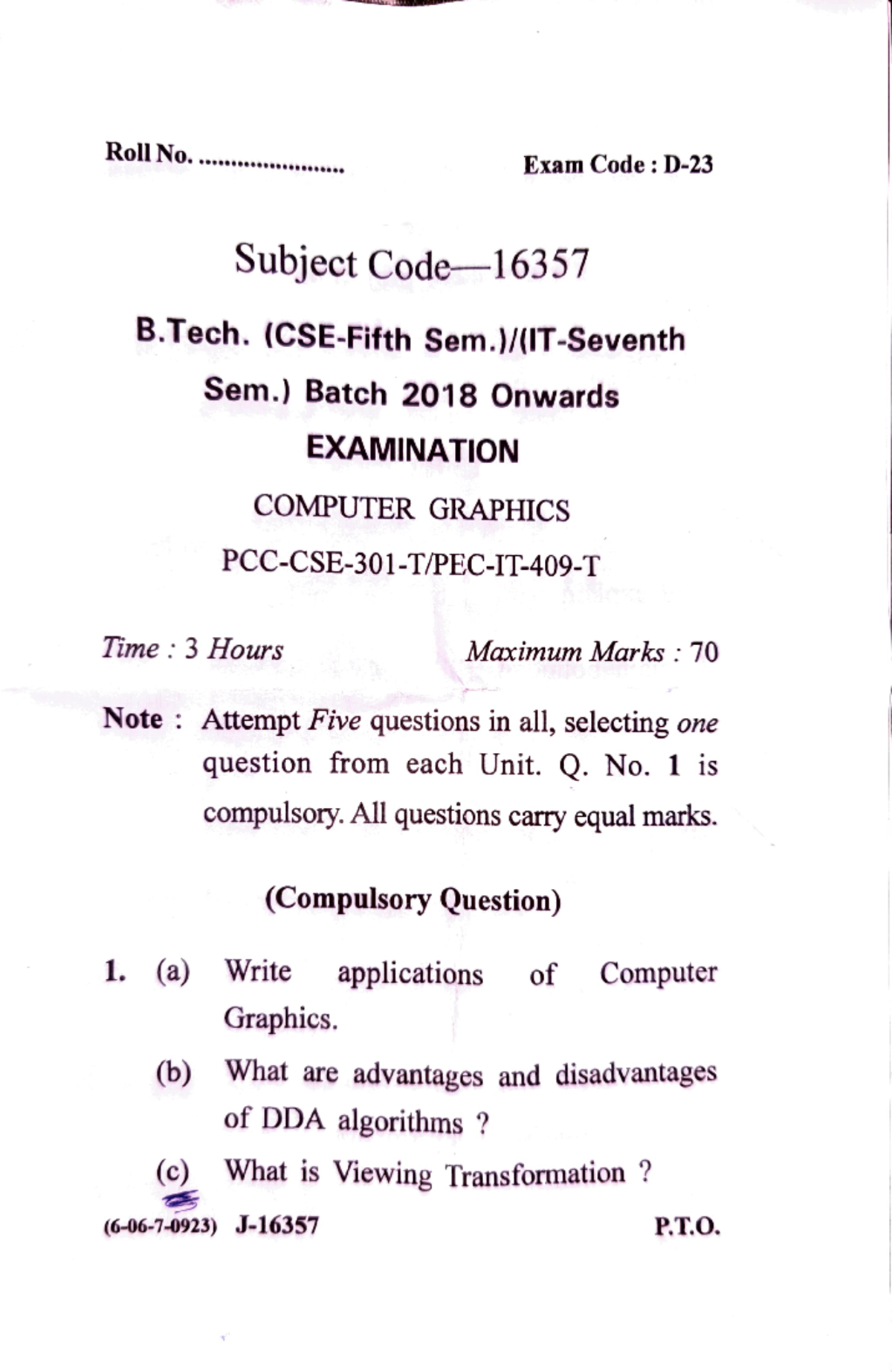 Assignment 1 g3 this is question paper of gjust roll no subject