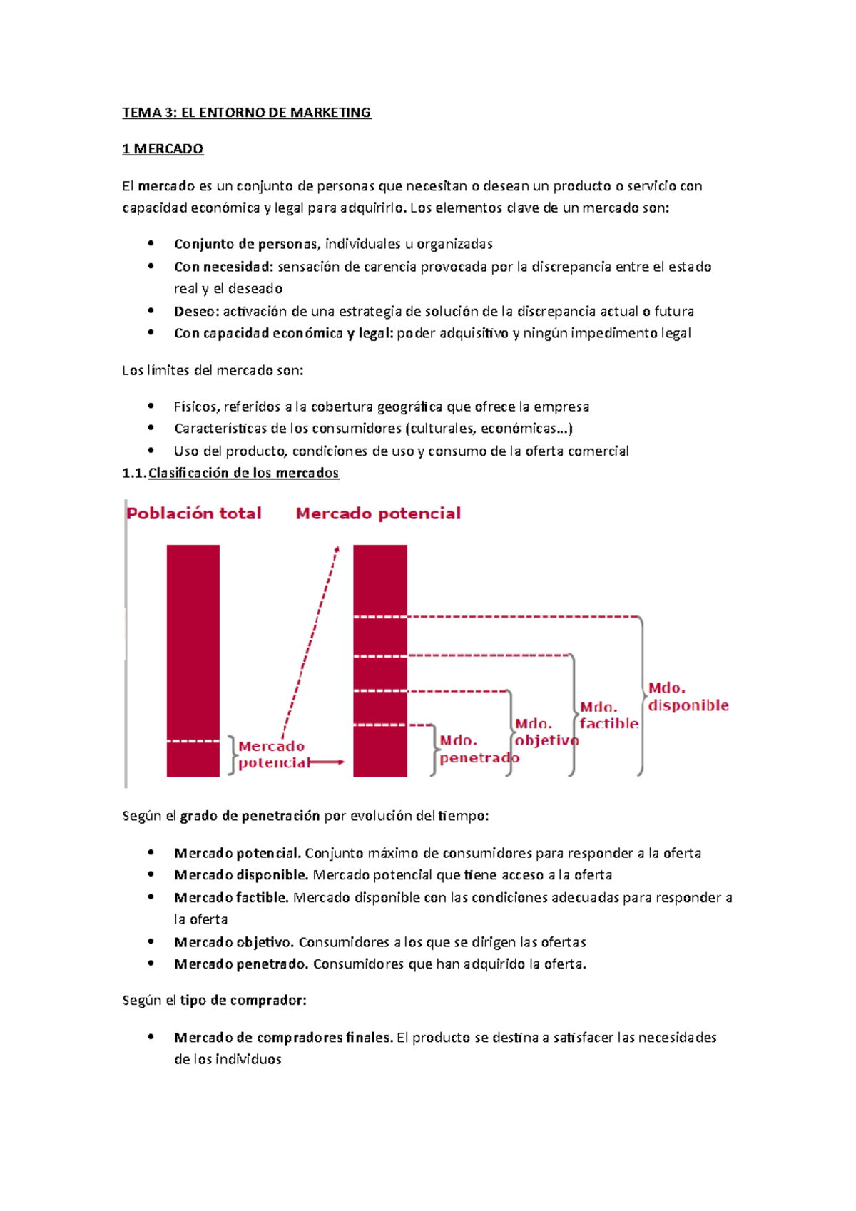 TEMA 3 - Tema3 - TEMA 3: EL ENTORNO DE MARKETING 1 MERCADO El Mercado ...