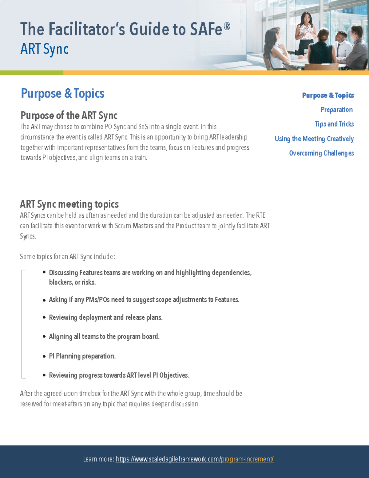 Facilitator's Guide to SAFe ART Sync dffdfd dfdf HCMUTE Studocu