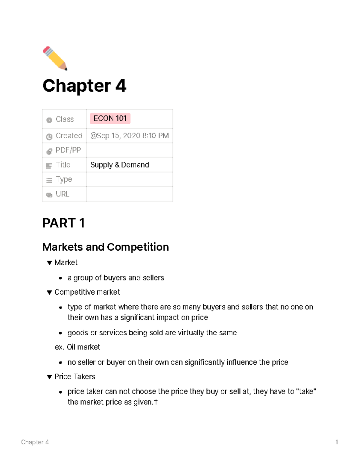 Chapter 4 - Alexander Gainer - Chapter 4 Class ECON 101 Created PDF/PP ...