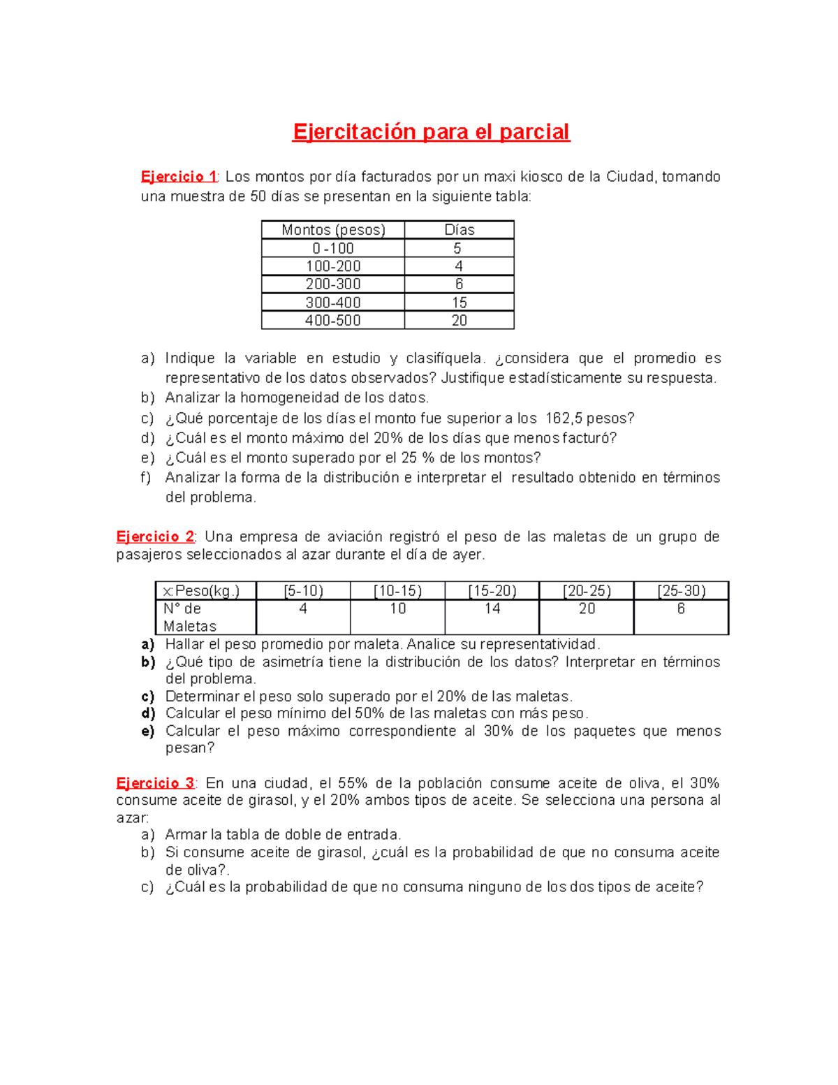 Repaso PARA EL Primer Parcial CON Resolución - Ejercitación para el ...