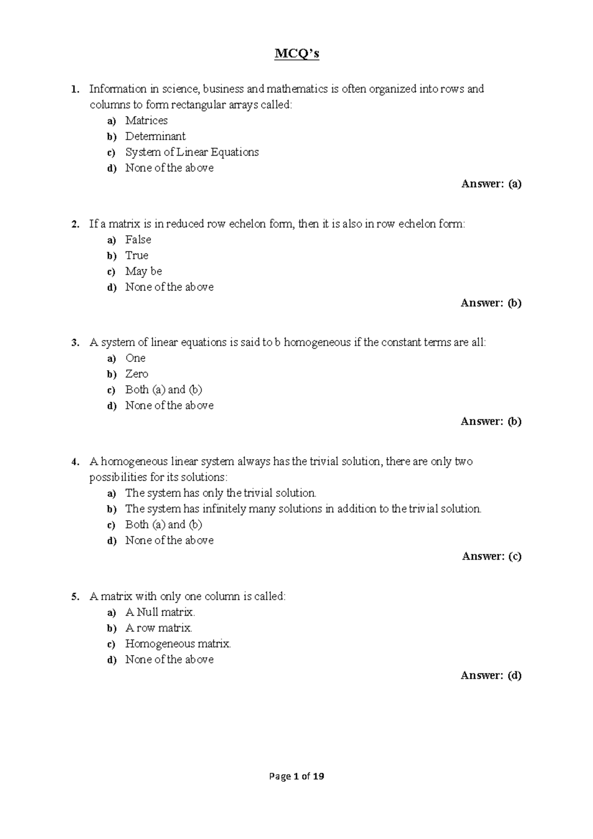 LA-MCQs - practice questions - MCQ’s 1. Information in science ...