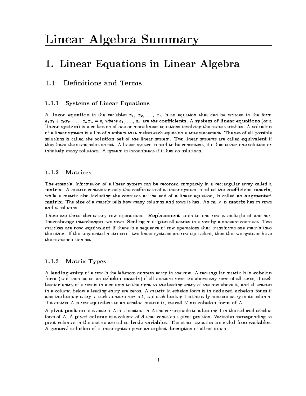 linear-algebra-summary-linear-equations-in-linear-algebra-1-1-1