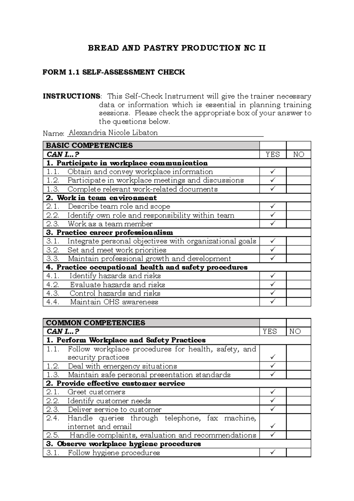 Job Sheet 1.1-6 Develop Assessment Instruments for Current Competencies ...