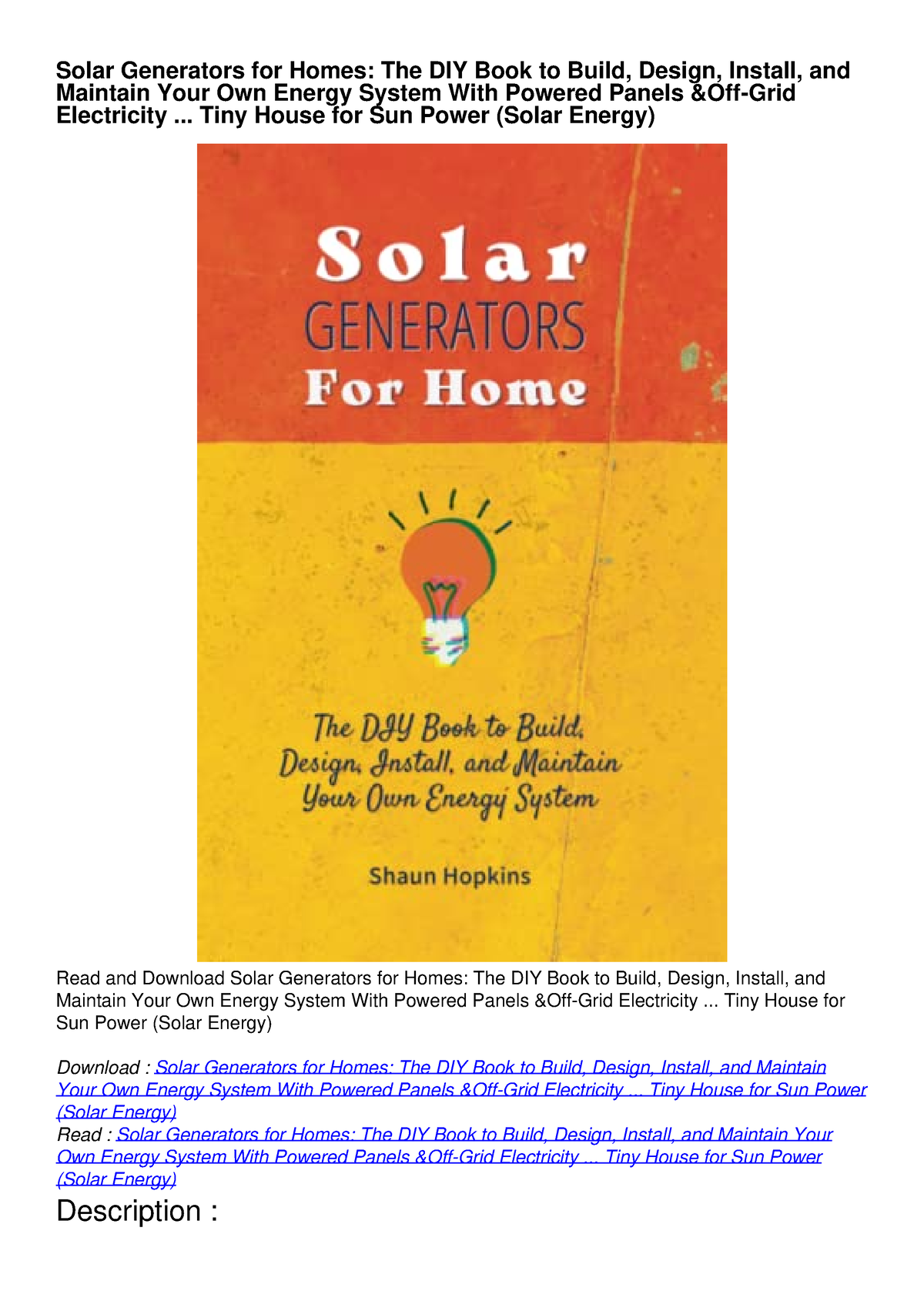 read-pdf-solar-generators-for-homes-the-diy-book-to-build-design