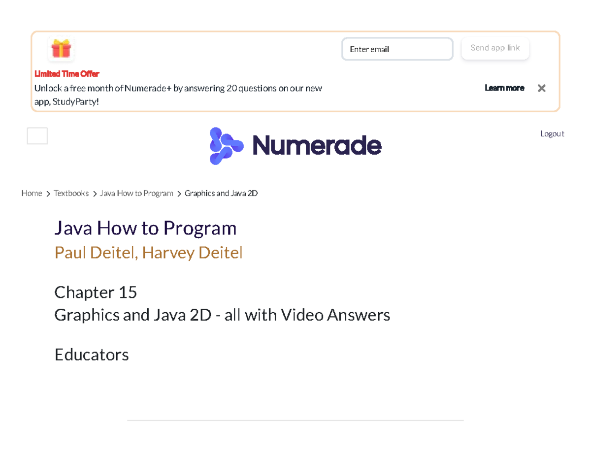 Chapter 15, Graphics and Java 2D Video Solutions, Java How to Pr ...