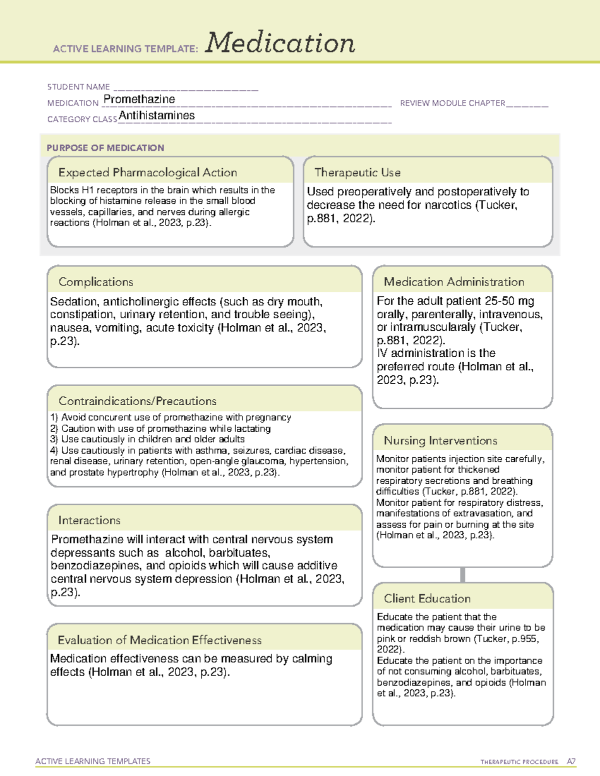 Promethazine Pdf Active Learning Template Medication vrogue.co