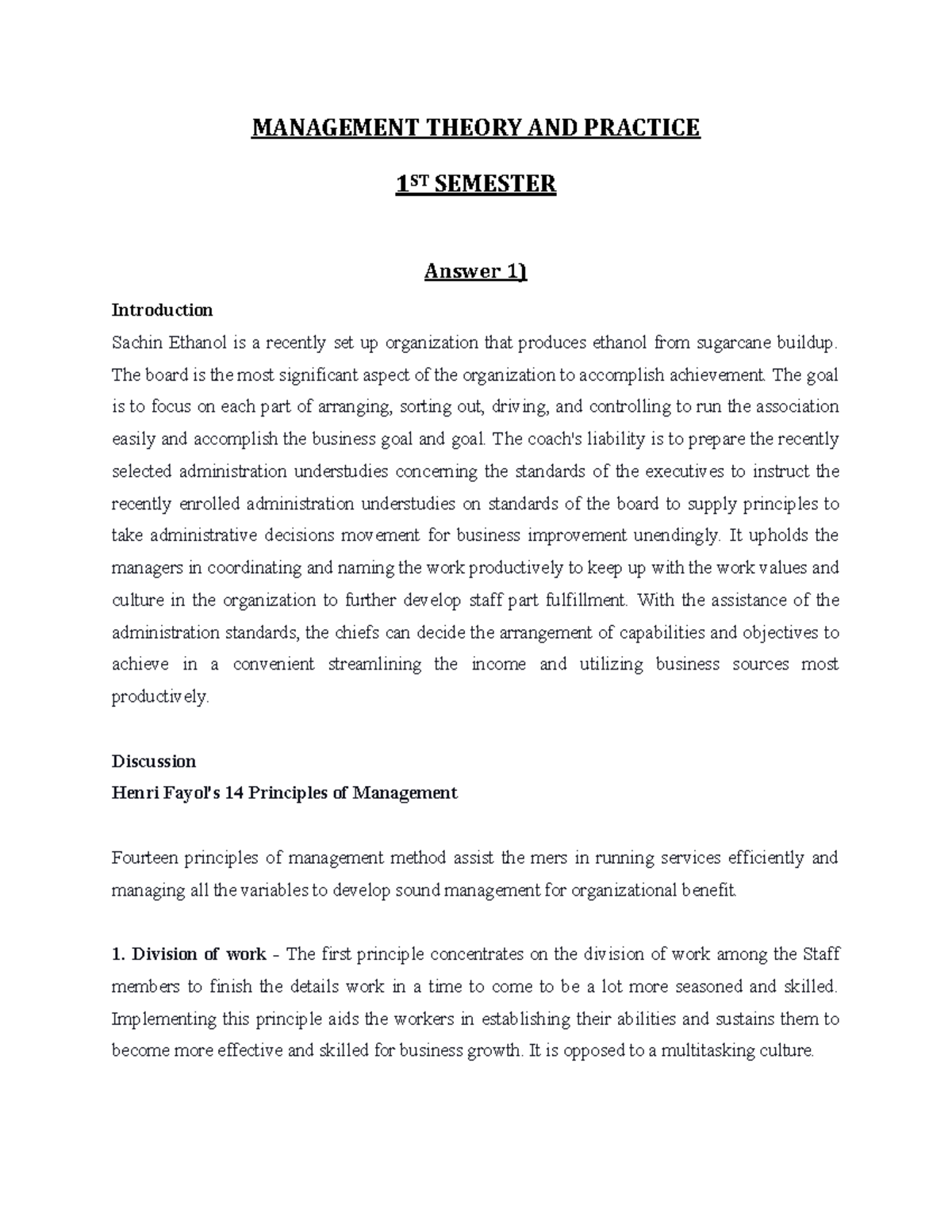 Management Theory and Practice - MANAGEMENT THEORY AND PRACTICE 1 ST ...