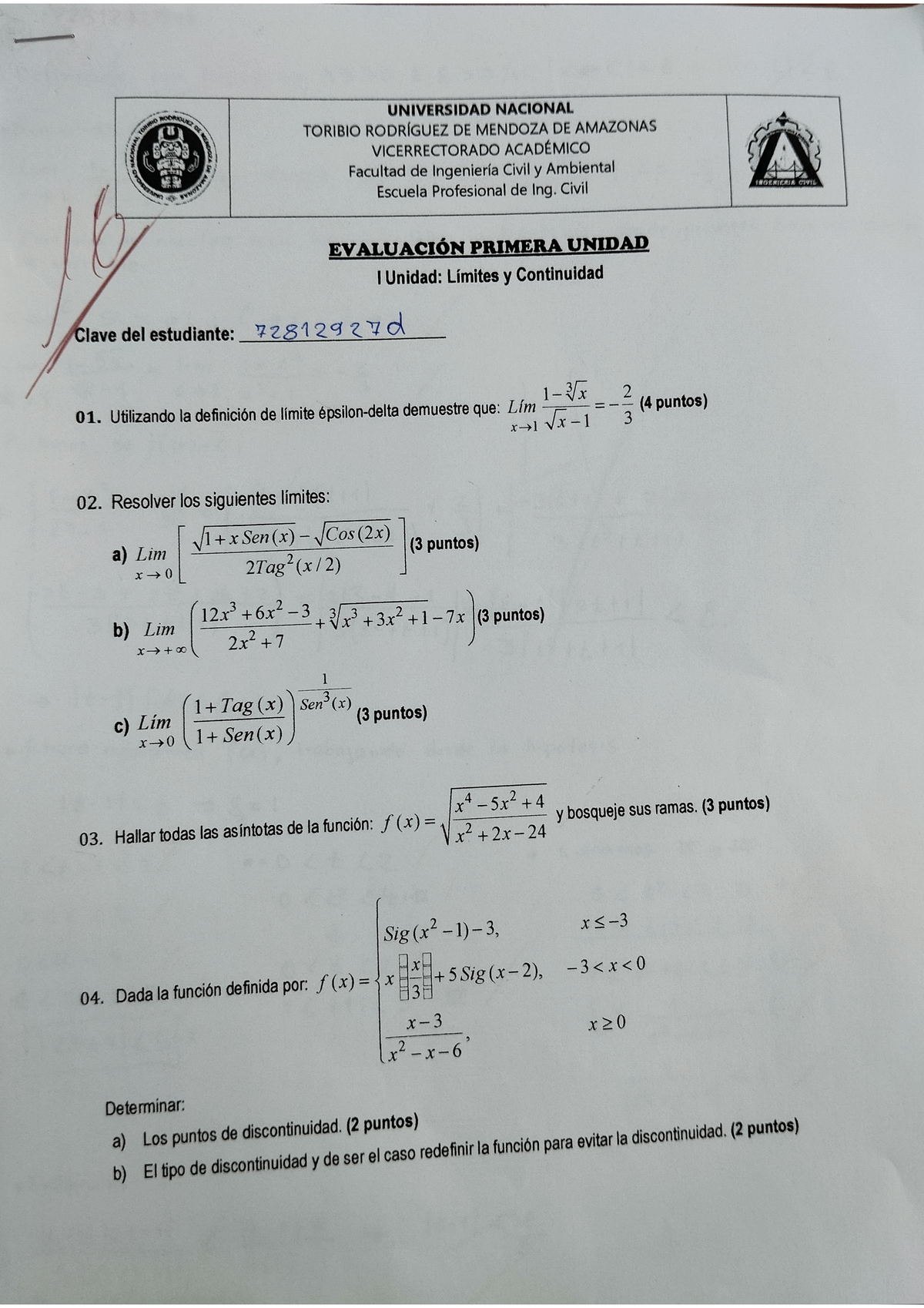 PDF Examen Final Unidad 1 - Calculo Diferencial - Studocu