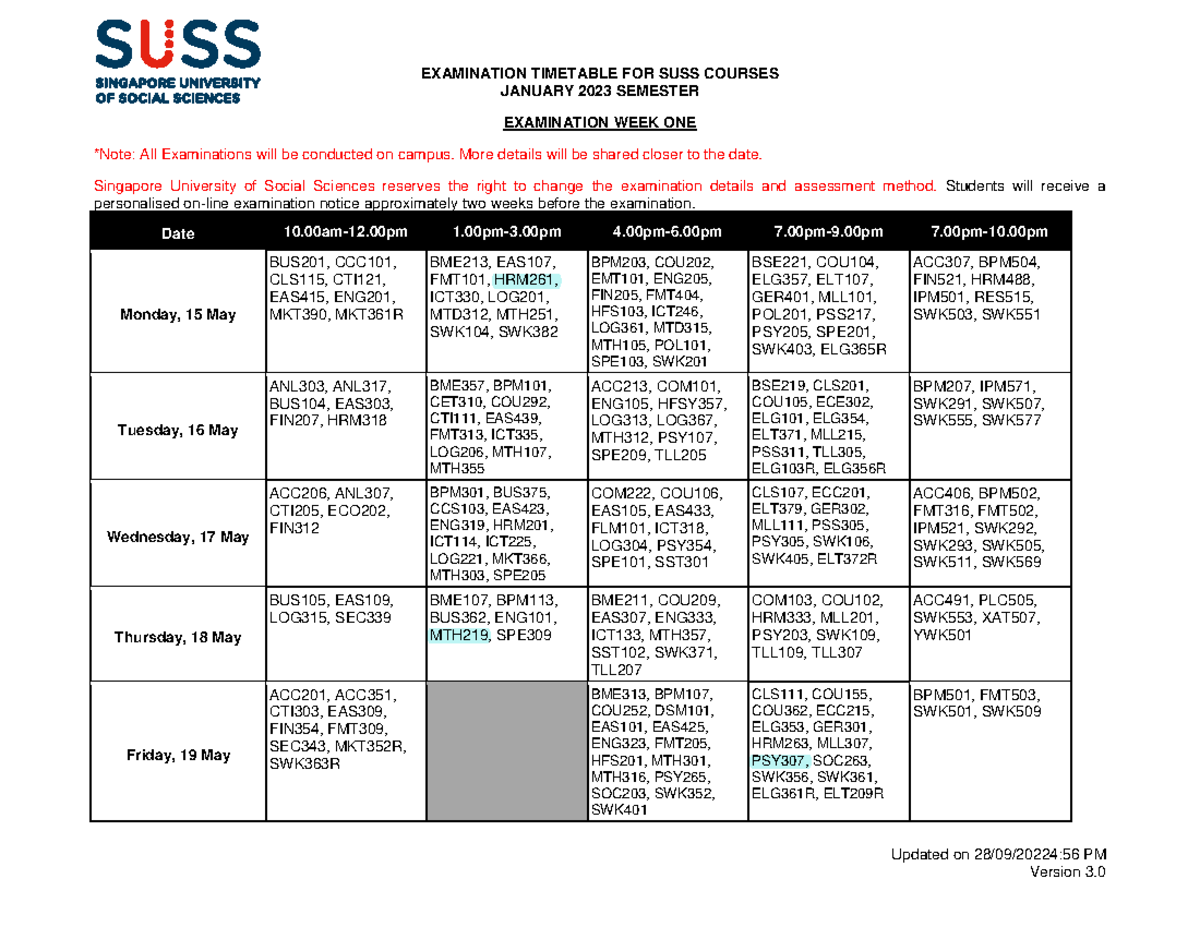 Zz degree-exam-timetable Jan2023 - Updated on 28/09/20224:56 PM