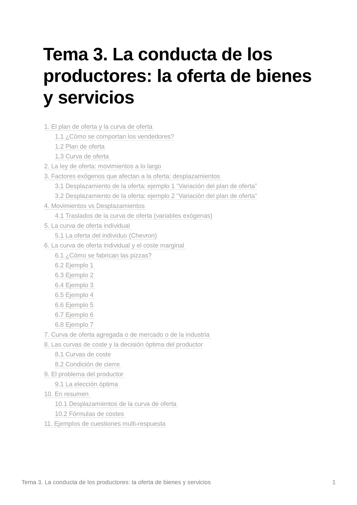 Tema 3 Tema 3 Tema 3 La Conducta De Los Productores La Oferta De Bienes Y Servicios El 5631