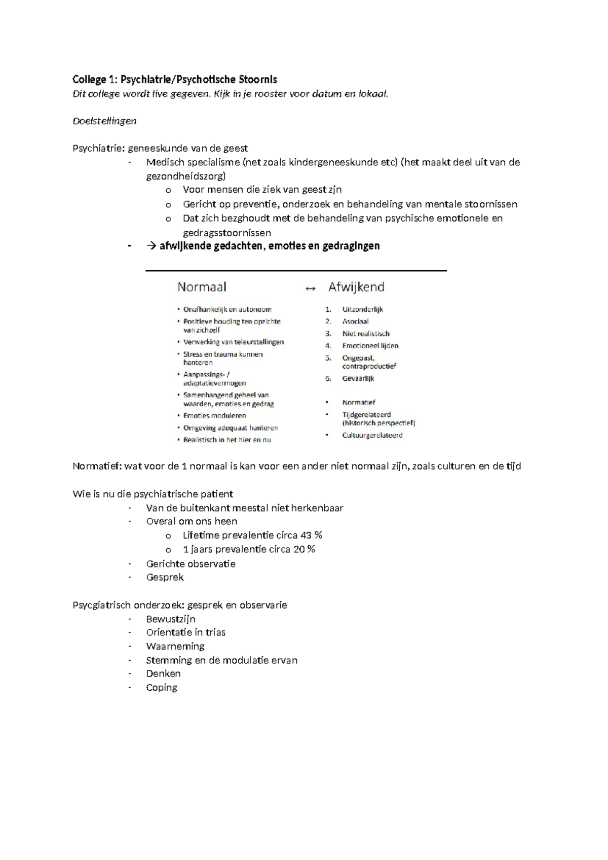 Leerdoelen week 4 - Samenvatting Onderwijsgroep - College 1 ...