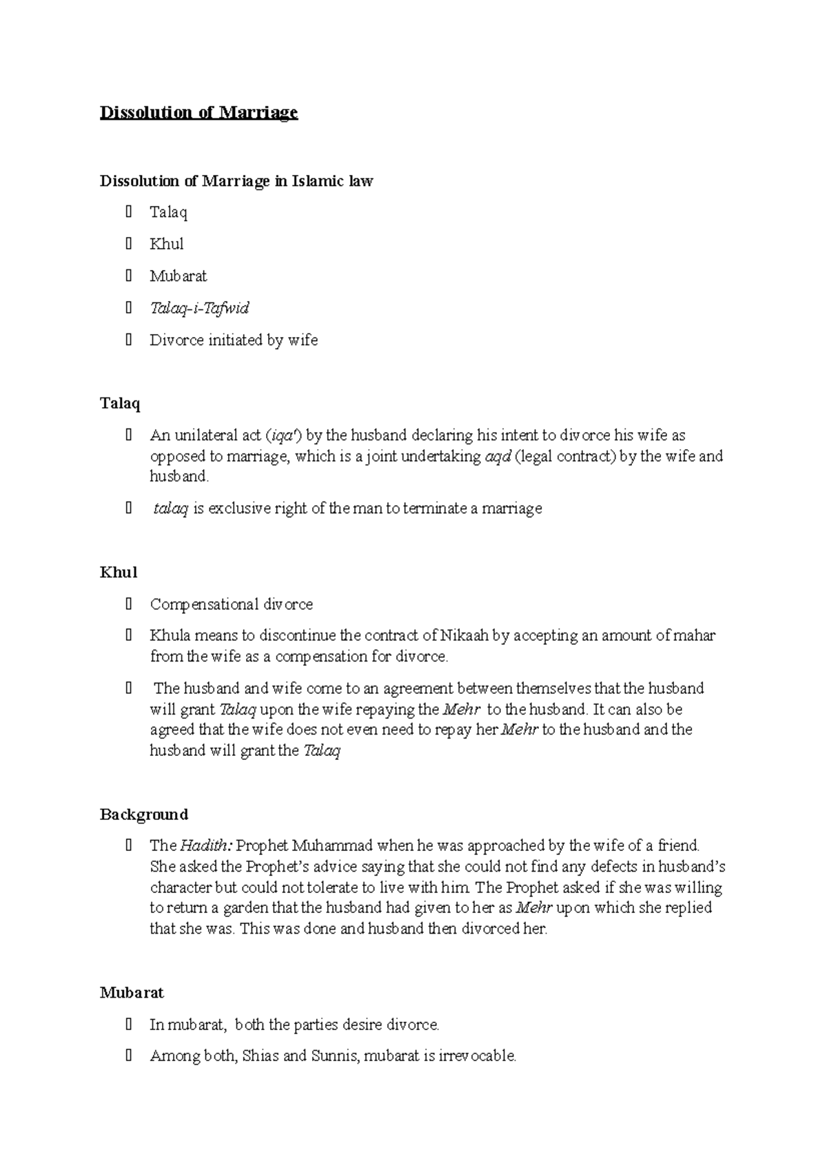 Dissolution of Marriage - Dissolution of Marriage Dissolution of ...