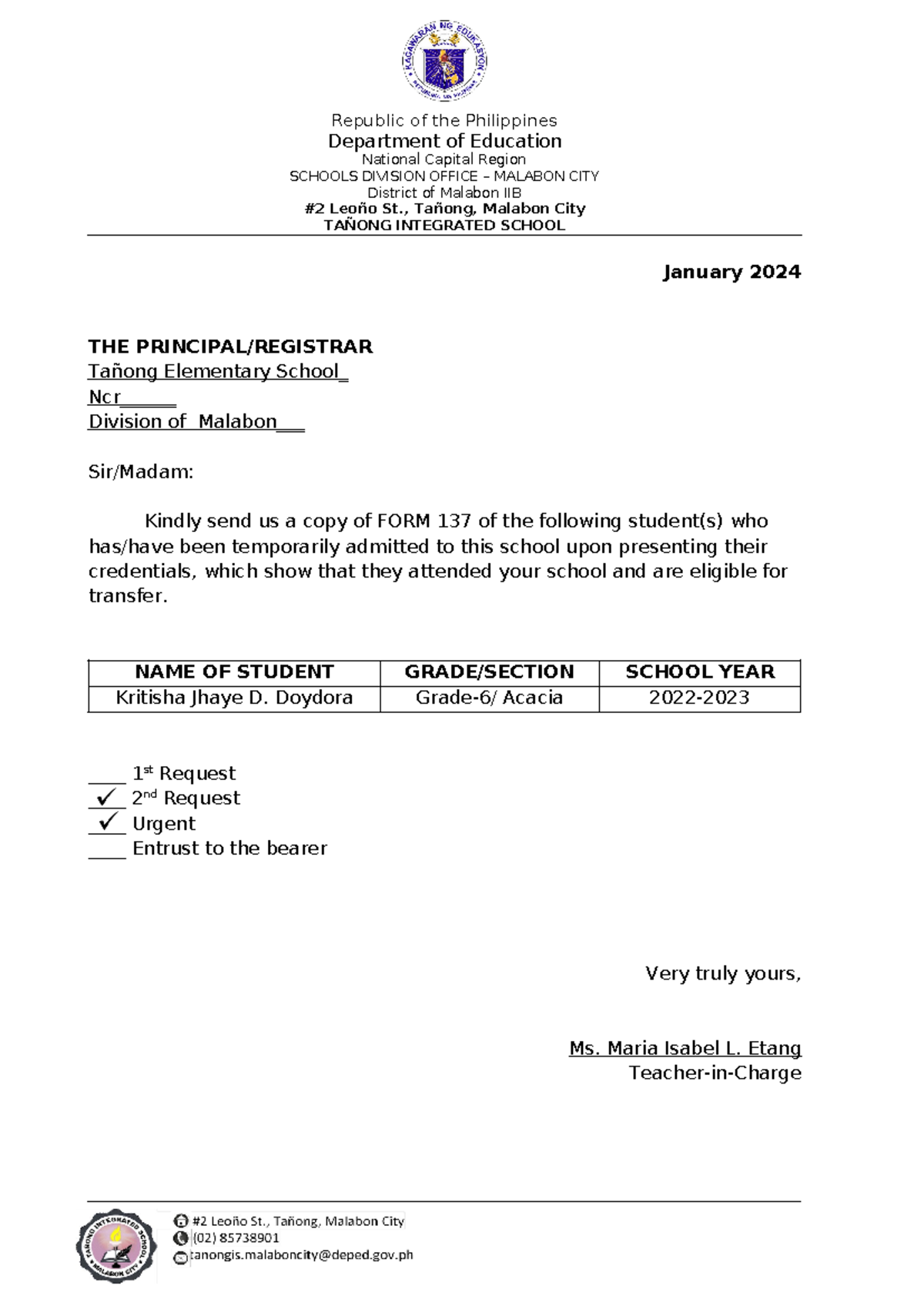 Request- Letter-FOR-FORM-137 (2) (Repaired) - Department of Education ...