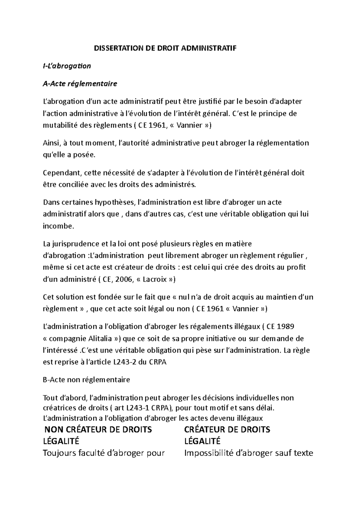 la faute lourde en droit administratif dissertation