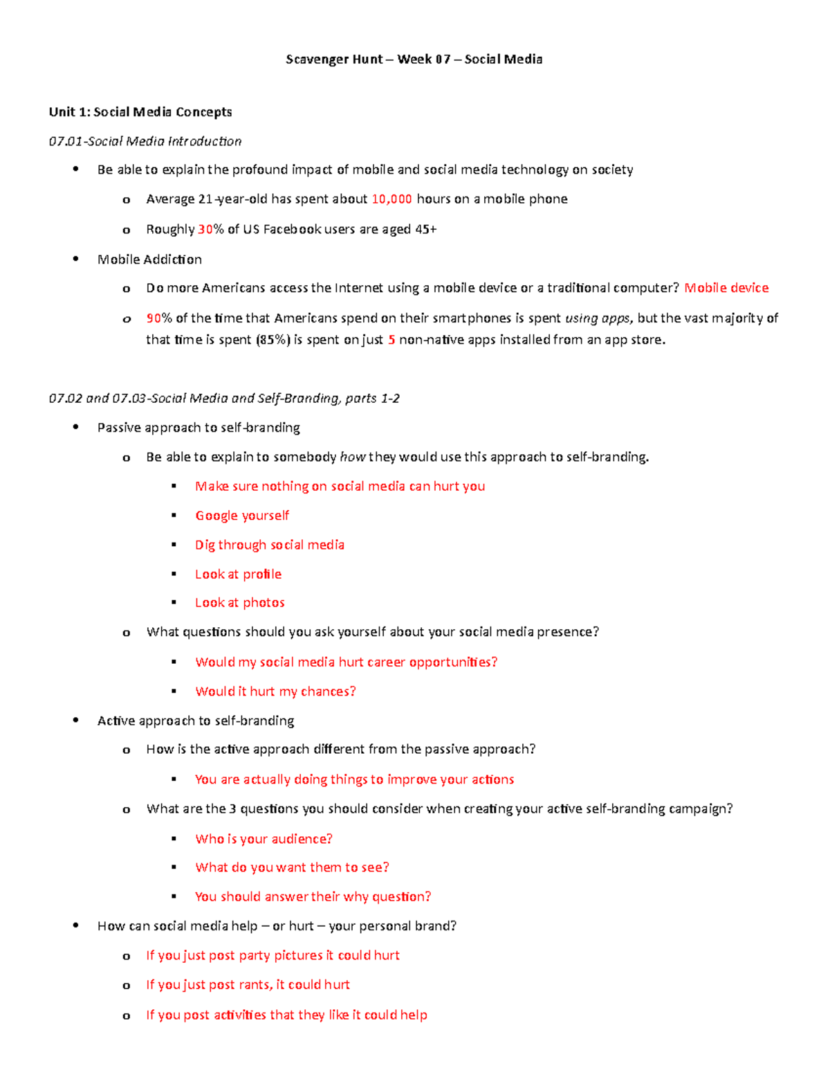 Scavenger Hunt 07Social Media Scavenger Hunt Week 07 Social