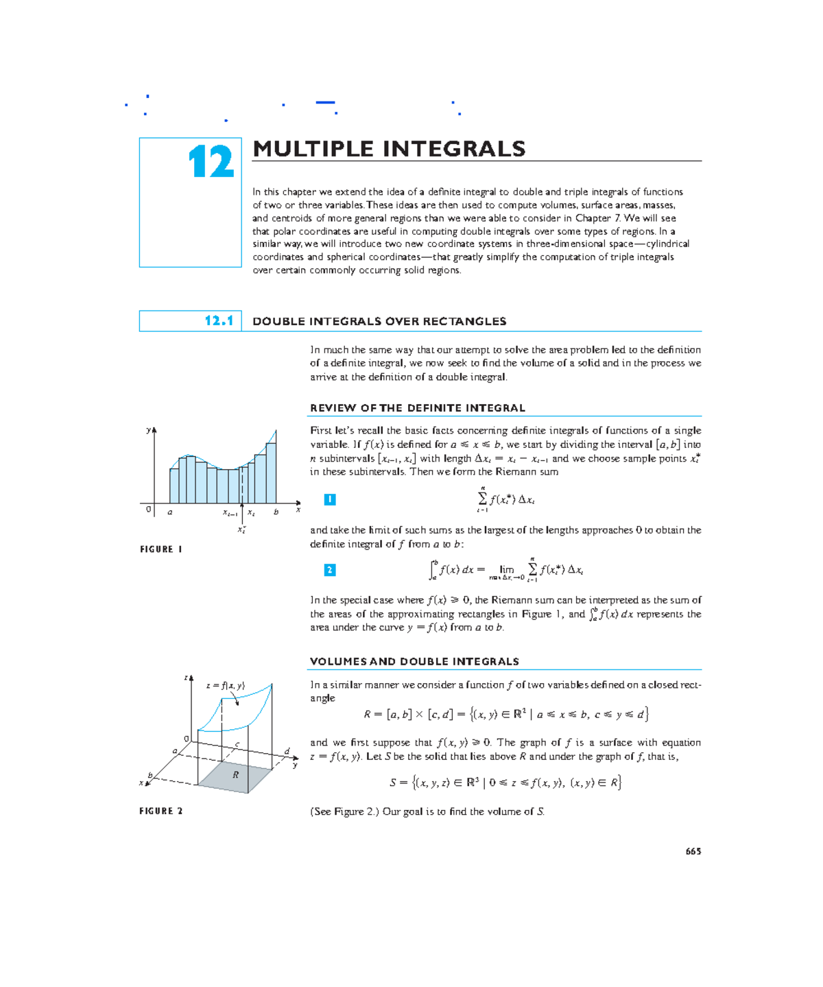 Math work ch - math work - DOUBLE INTEGRALS OVER RECTANGLES In much the ...