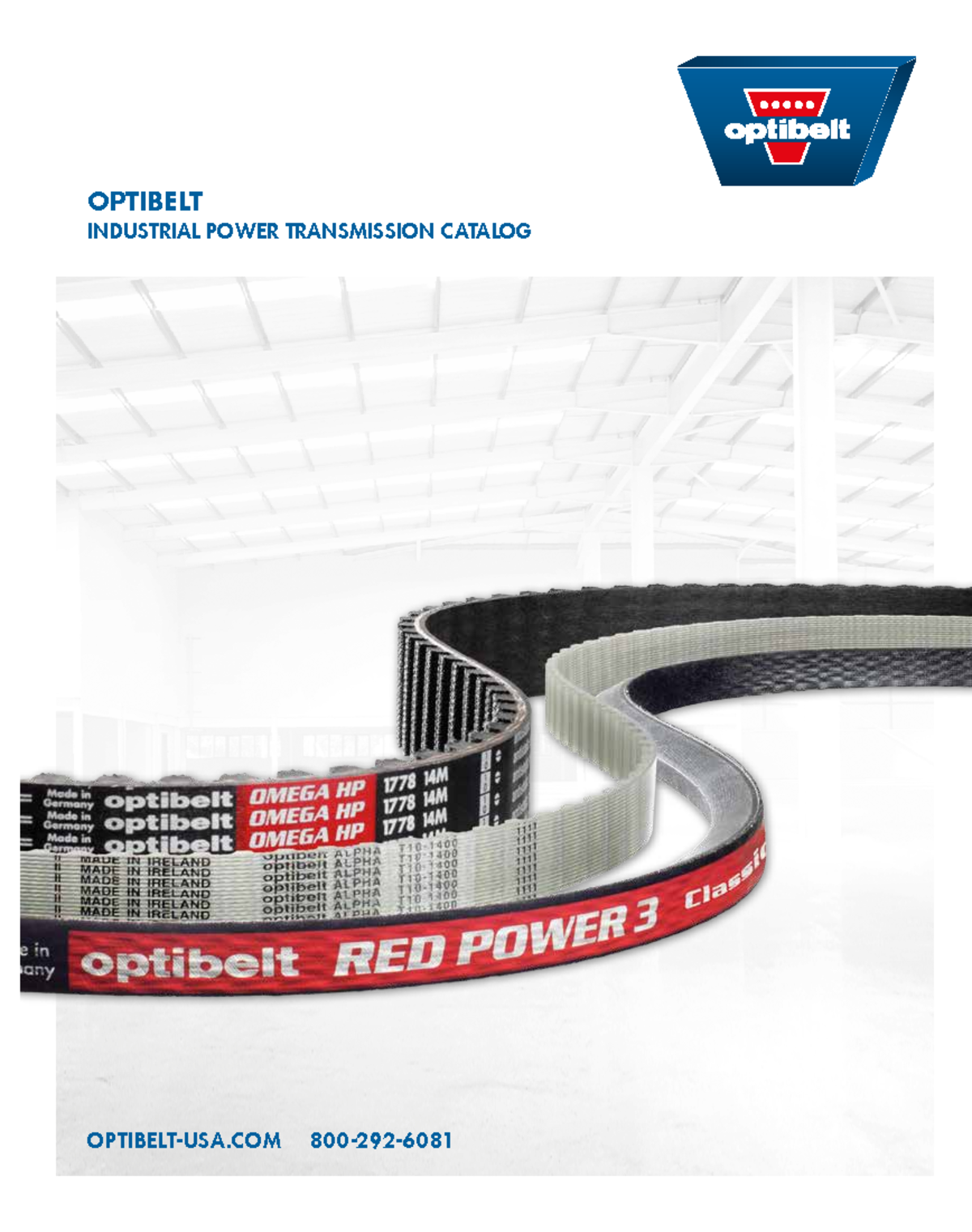 Optibelt Product Catalog OPTIBELT INDUSTRIAL POWER TRANSMISSION CATALOG OPTIBELTUSA 800292