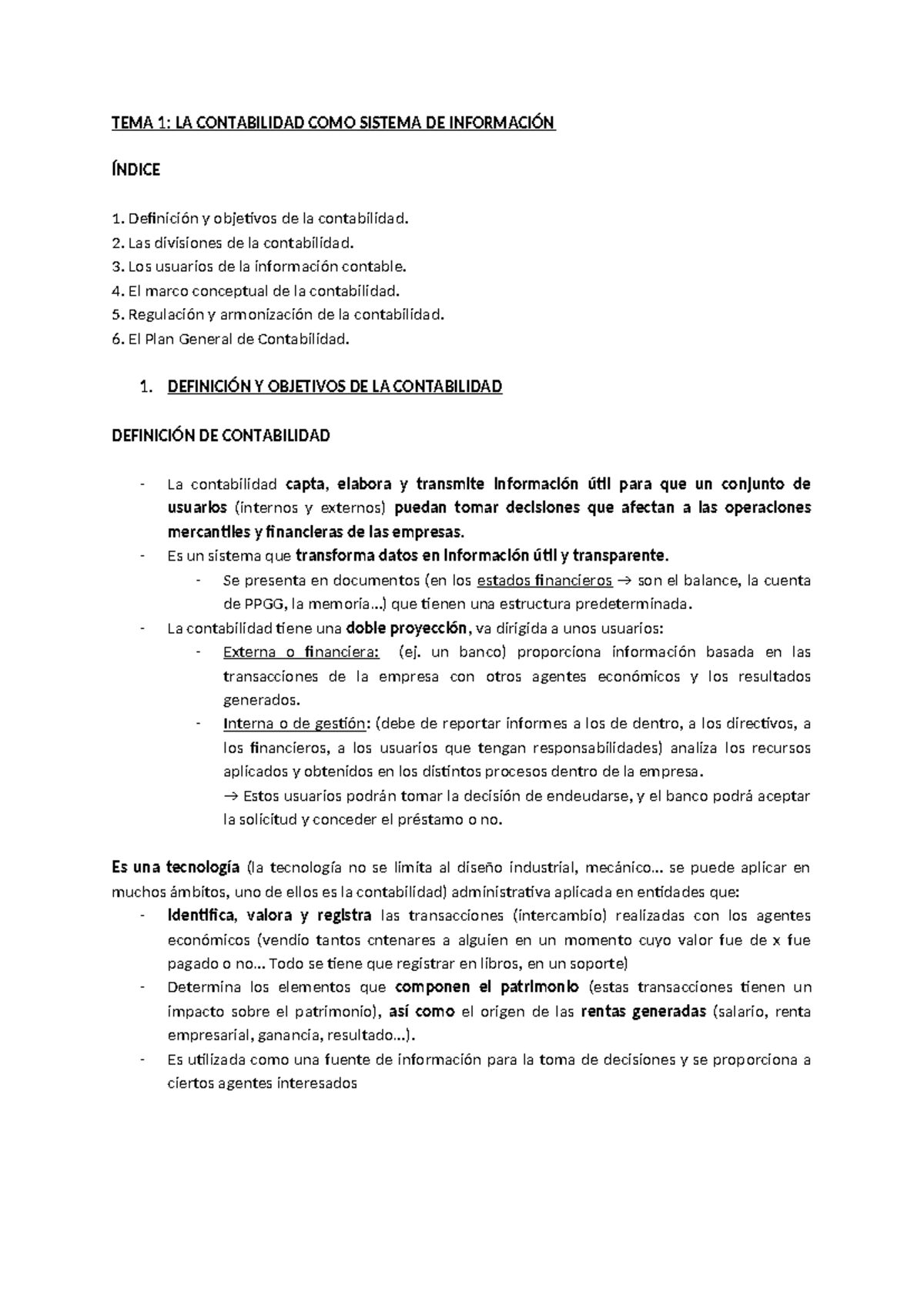 TEMA 1 LA Contabilidad COMO Sistema DE Información - TEMA 1: LA ...