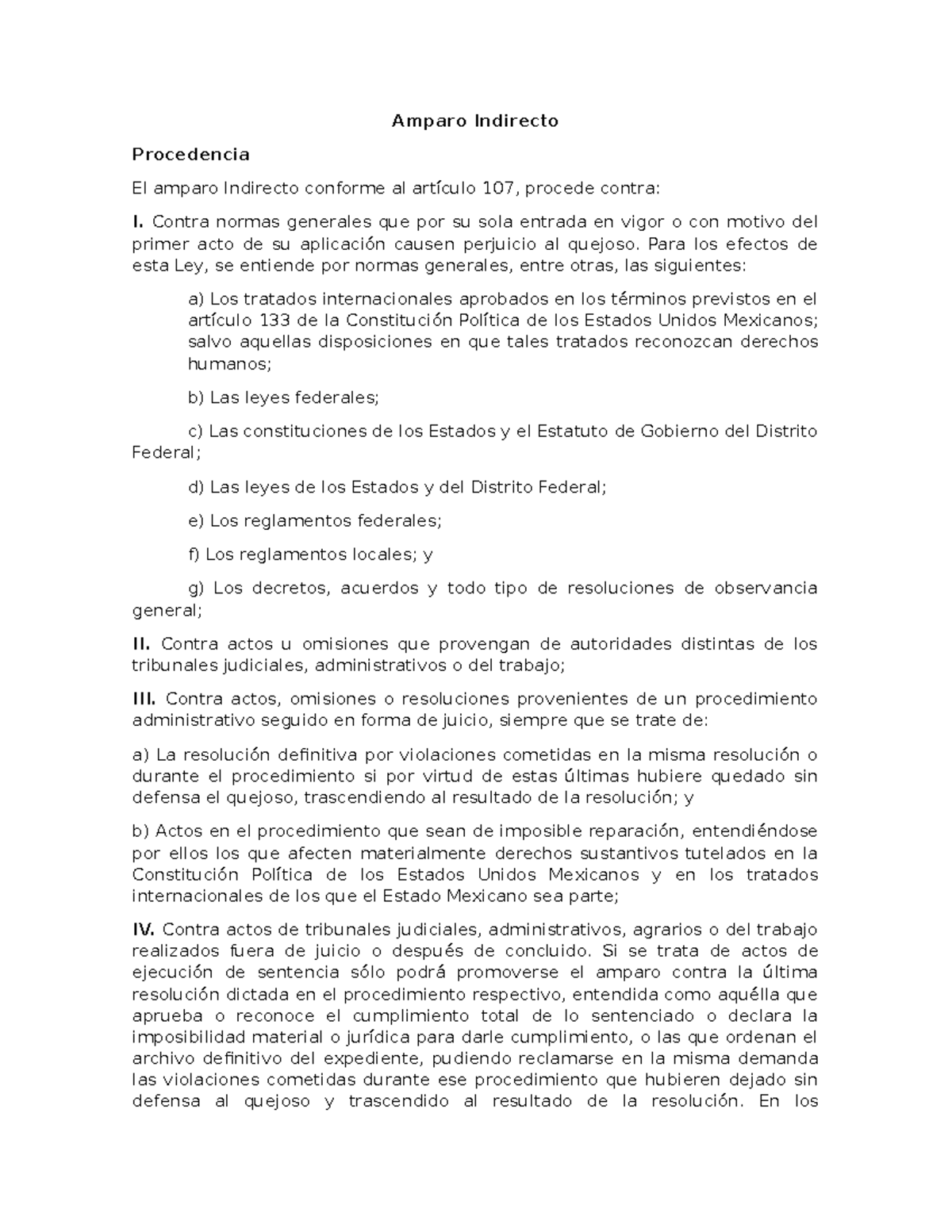 Amparo Indirecto Ley de Amparo Derecho Constitucional - Amparo ...