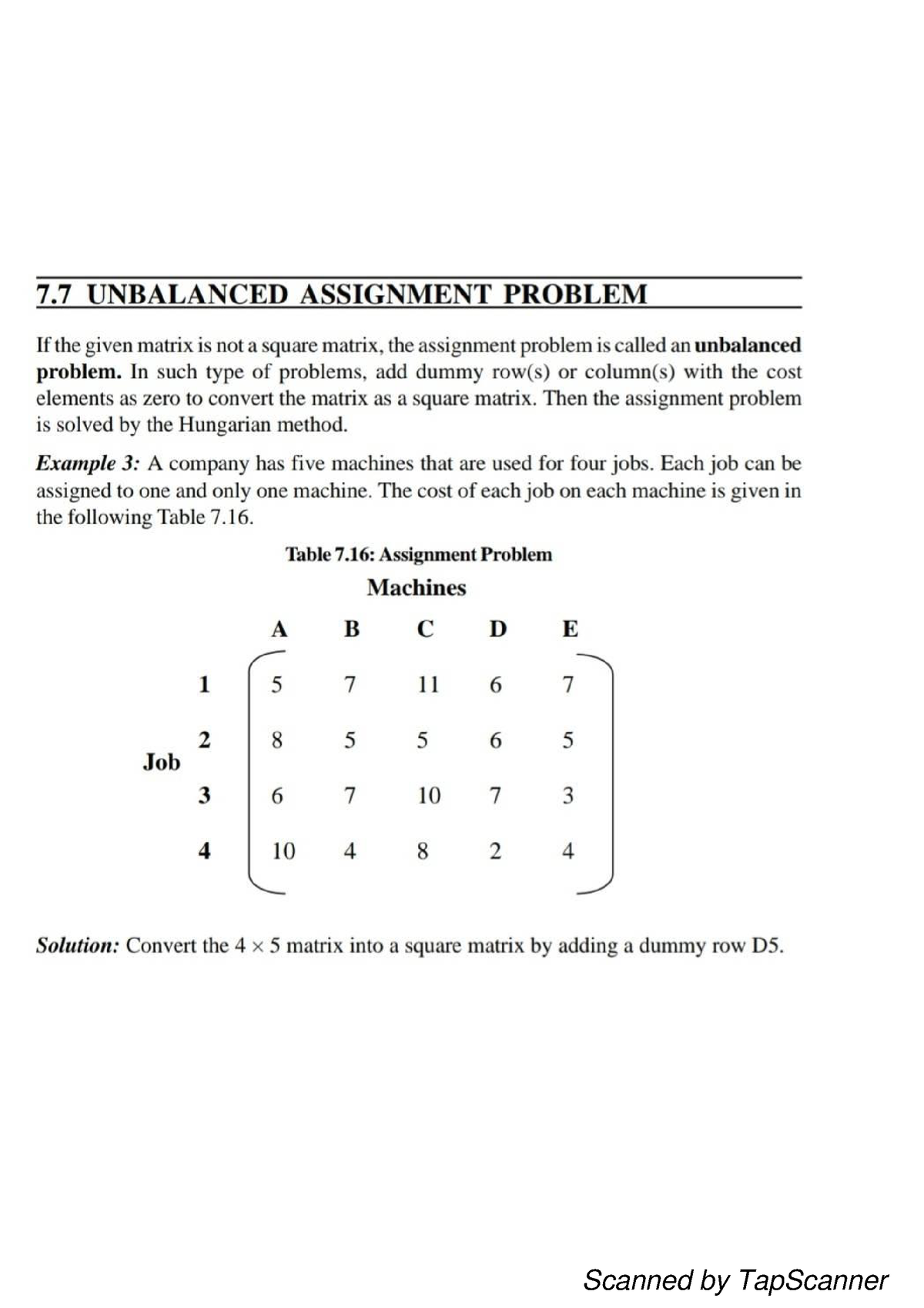 in an assignment problem having n facilities