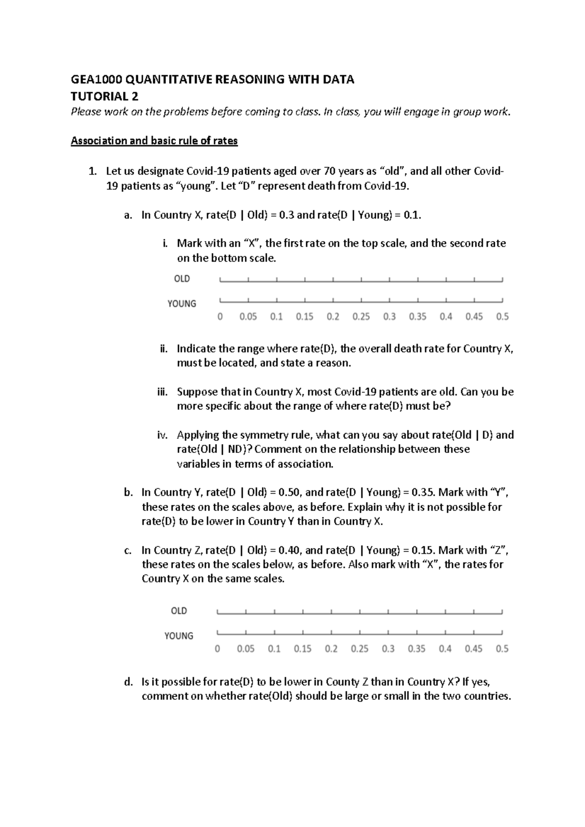 GEA1000 Tutorial 2 Solution - GEA1000 QUANTITATIVE REASONING WITH DATA ...