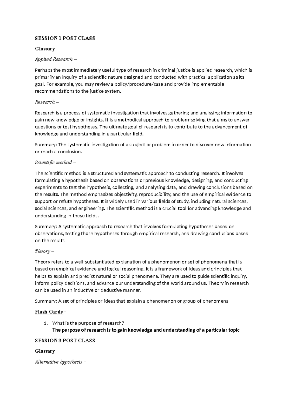 Quiz Prep 1-3 - Combined post-class activities for sessions 1-3 ...