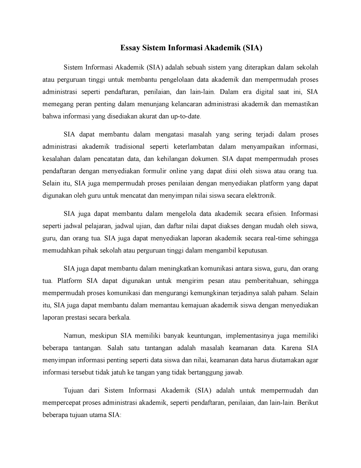 apa itu essay akademik