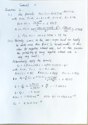 Assignment 2- Question - FINM 3003/7003 - Continuous Time Finance ...