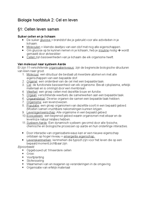 Samenvatting Biologie Hoofdstuk 4 Vwo, 4 Methode Nectar - Biologie ...