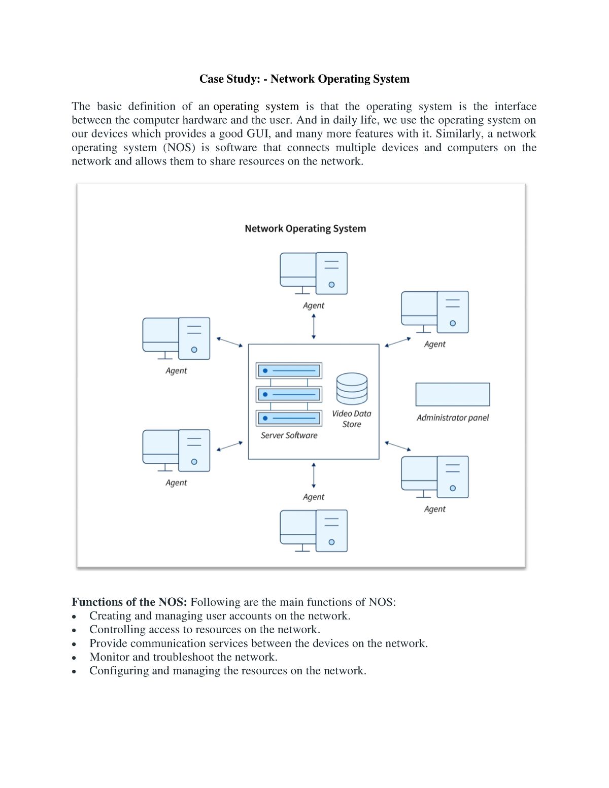 case study of network operating system