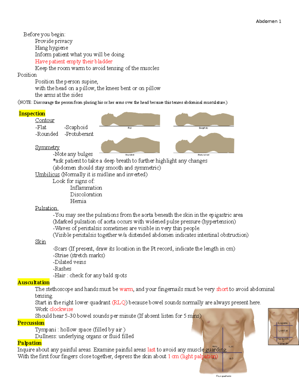 Abdomen Exam Lab 115 Nurs Csn Abdomen Before You Begin Provide Privacy Hang Hygiene Inform Patient What You Will Be Doing Have Patient Empty Their Studocu