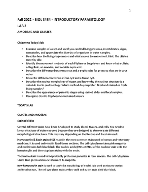 Lab 7 - Cestodes - Beetle dissection - Fall 2022 - BIOL 3454 ...