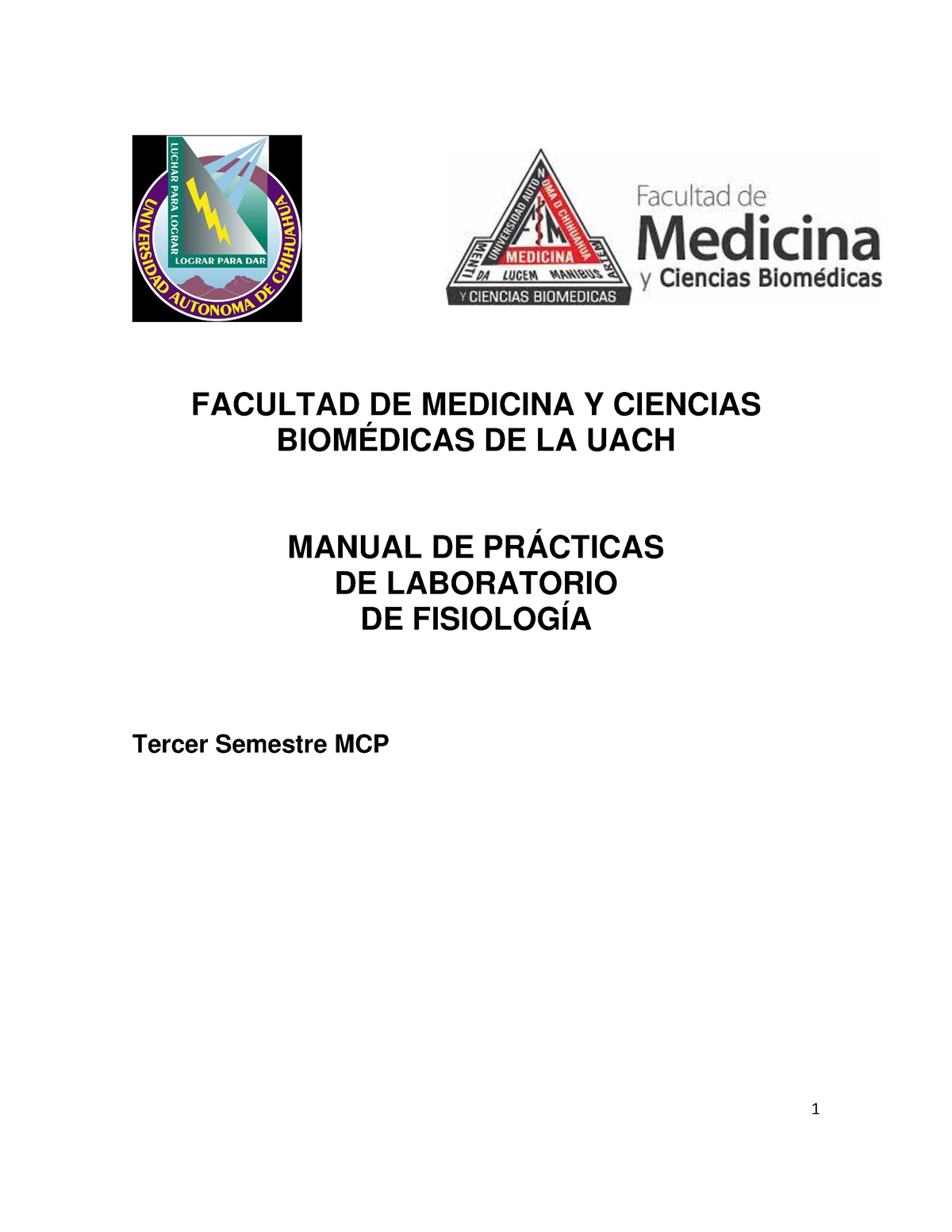 Manual Laboratorio Fisiologia 3er Semestre - FACULTAD DE MEDICINA Y ...